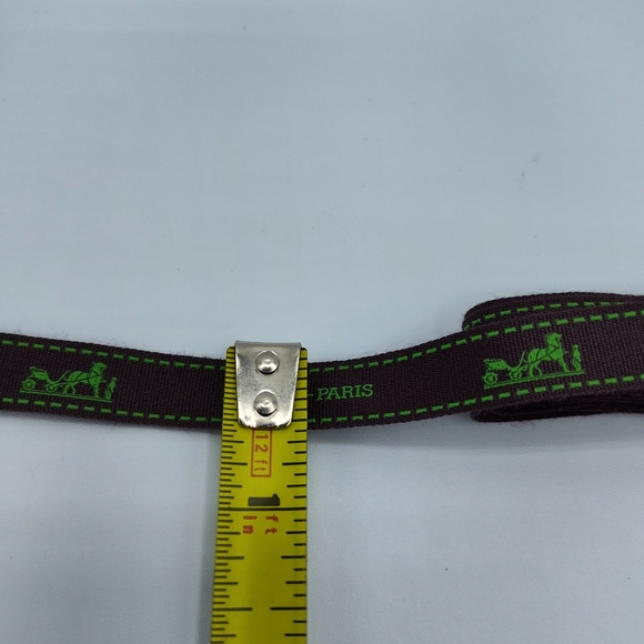 HERMĂS Pamplemousse Rose Ribbon | 2 Yards Brown/Green | Designer Packaging - Picture 3 of 3